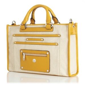 Yellow and Cream Women's Tote Bag